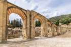 Cordoba, Andalusia, Spain. Ruins at Medina Azahara, a Moorish fortified palace outside of Cordoba. Art Print